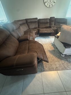 Recliner with power button