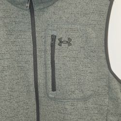 Under Armour UA Specialist Vest Men's XL Full Zip Sweater Fleece Green NWT