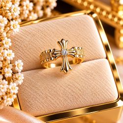 Anillo 14k Banado De Oro Brasileño 