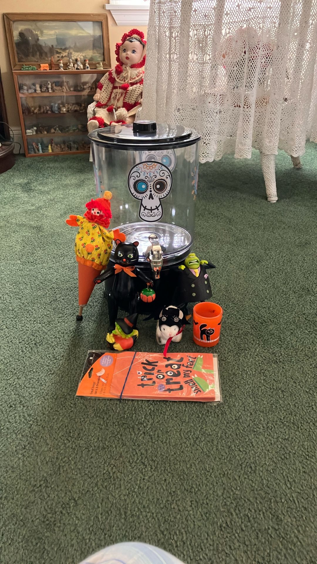 Halloween Drink Dispenser And Some Little Decorations