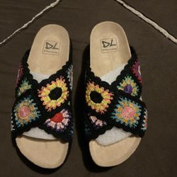 Dirty Laudry Shoes Plays Black Crochét Size 6 Nuevos