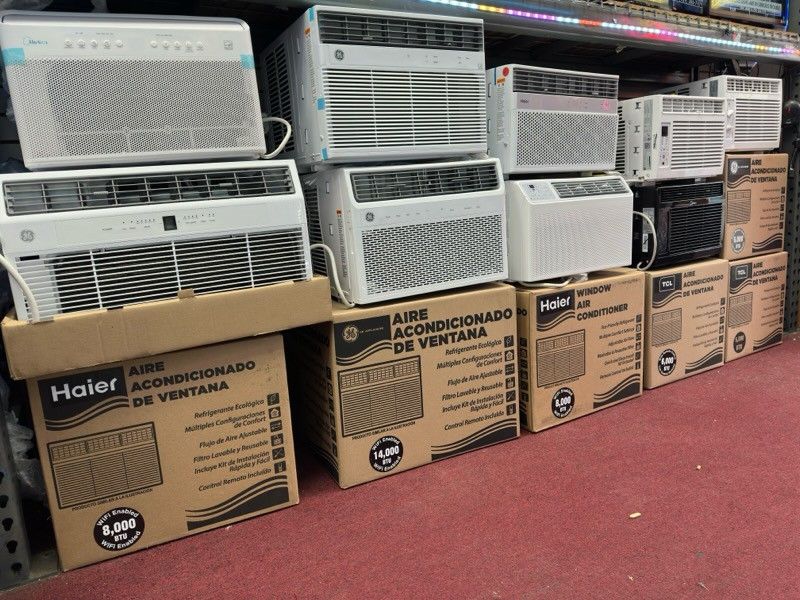 All Sizes Windows Ac In Stock.  Read The Description For Prices.  Pick Up Today.  $135  And Up