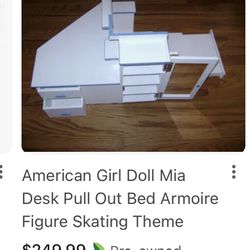 American Girl Doll Bed with Desk