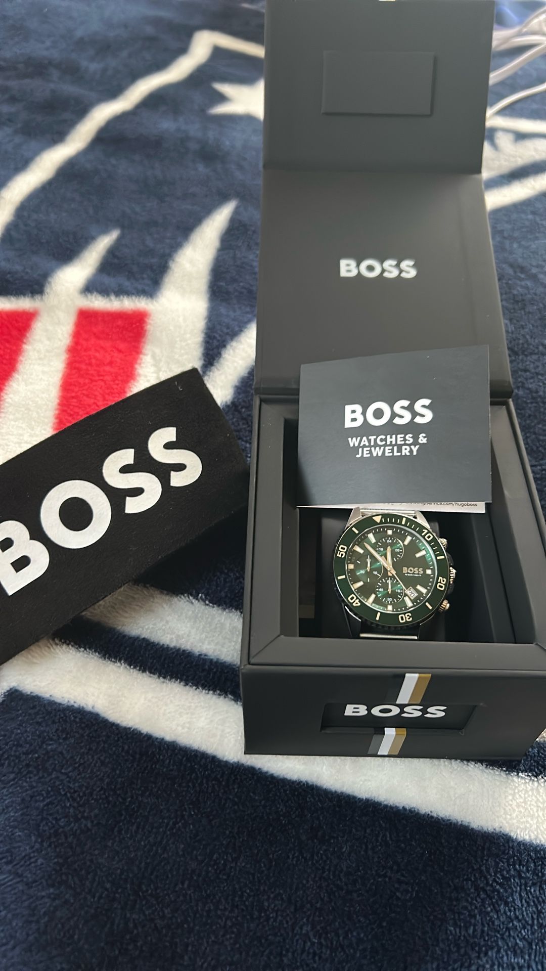 Hugo Boss Admiral Men’s Chronograph Watch – 45mm Green Dial