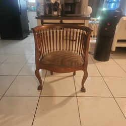 Antique Vintage Barrel Back Chair