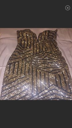 Gold Sequin Dress