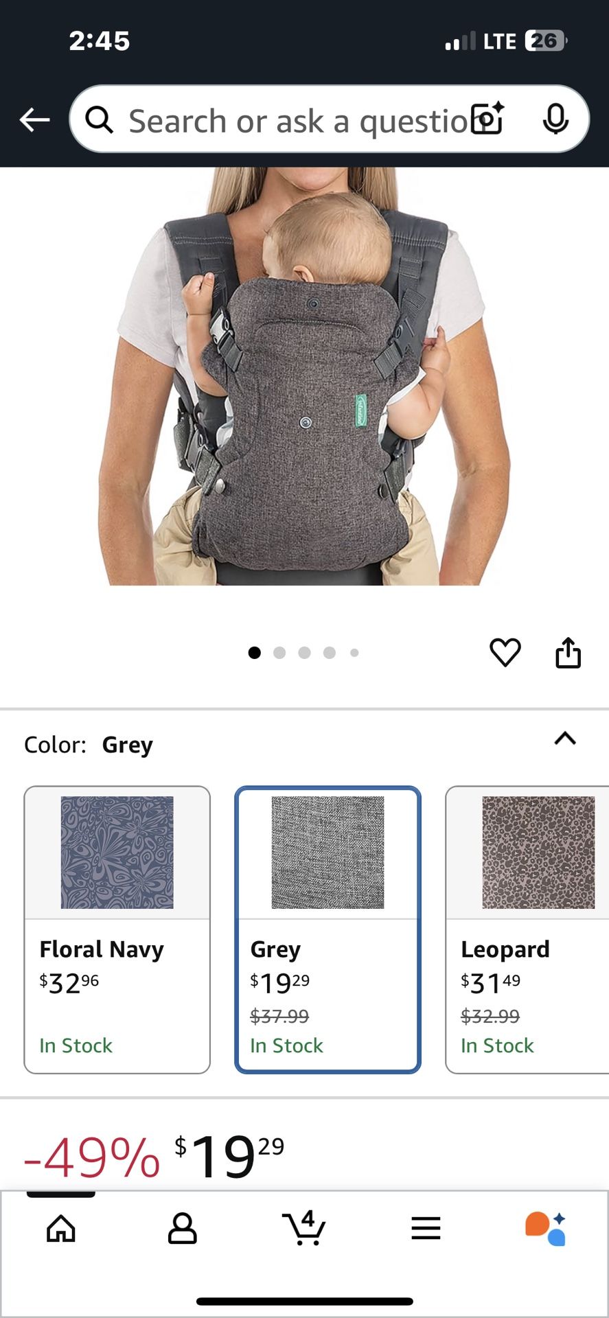 Baby carrier $10