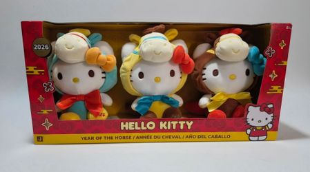 Hello Kitty 2026 Year of the Horse 8-Inch Plush 3-Pack