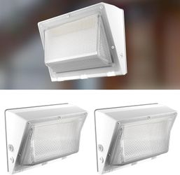 2 Pack 250W LED Outdoor Wall Pack Lights, Dusk Till Dawn