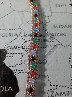 .925 sterling silver bracelet with nat gemstones