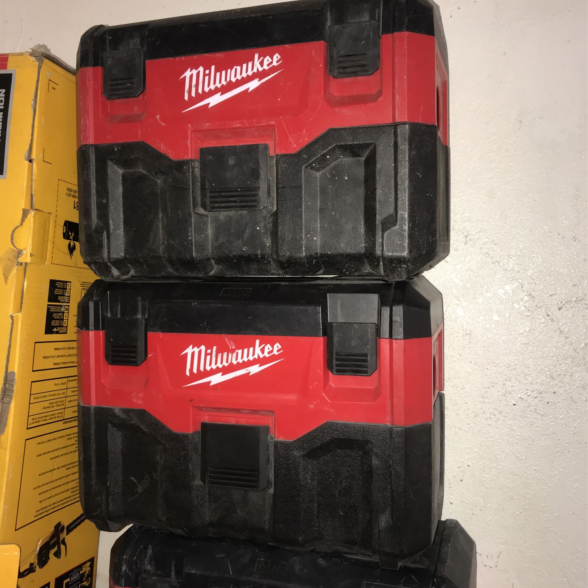 Milwaukee M18 Shop Vacuum Tool Only Each $50