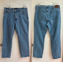 Abercrombie & Fitch Athletic Straight Jeans Men 36x34 Medium Wash Cotton Stretch