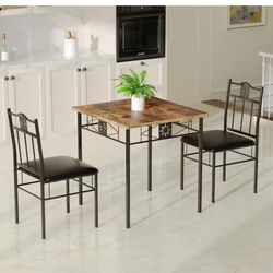  3-Piece Dining Set Modern Dining Table Set