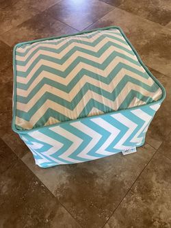 Chevron Pouf Ottoman 