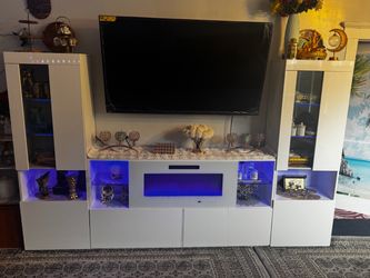 Cabinet with fireplace