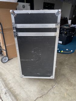 13U Top Slanted 16U Bottom Vertical Pro Combo Rack with Casters, Side Table, and Glide Platform