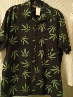 Short sleeve Ganja Button up