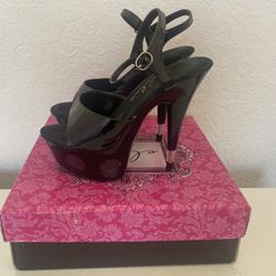 Pole Dancing 6" Pointed Stiletto Women Black US Size 7