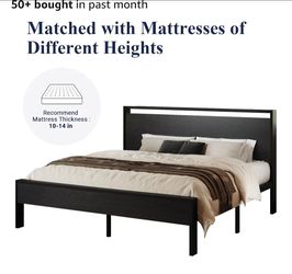 New King size bed frames 
3 available  new in the box
$120 each firm price

King Size Platform Bed Frame with Wooden Headboard and Footboard, Heavy Du