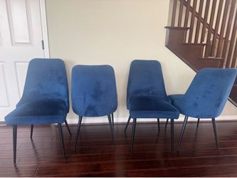 ✨ Set of 4 Royal Blue Dining Chairs for Sale ✨