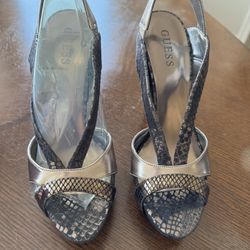 Black and gold Heels 