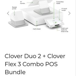 CLOVER DUO STATION WITH HANDHELD FLEX POS SYSTEM AND STAR SP700 KITCHEN PRINTER