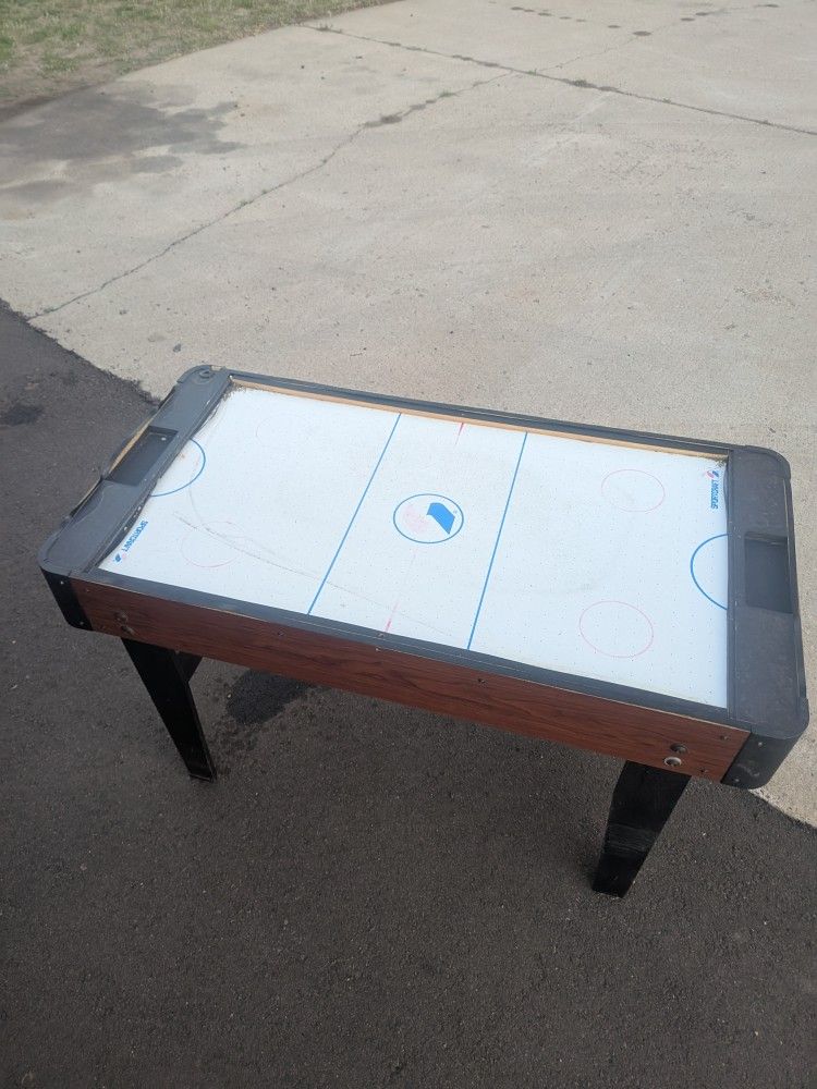 Mini Air Hockey Table w/ Foosball Attachment
