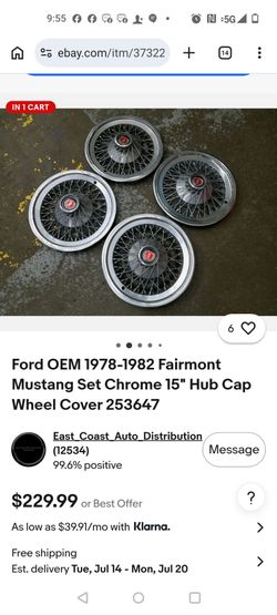 FORD OEM 1978-82 15' HUB CAPS