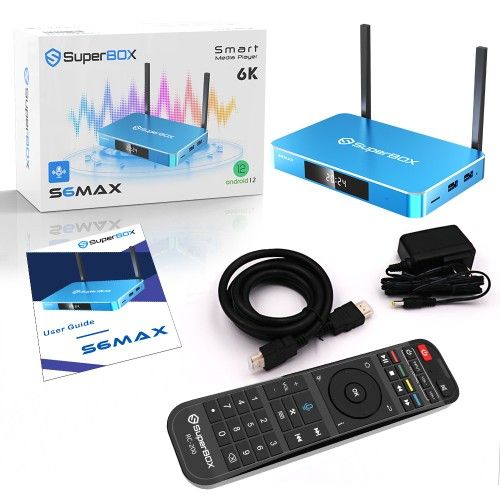 Authorized Seller | 2025 SuperBox S6 Max | 4K Android TV | Voice Remote