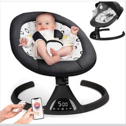 Brand NEW  Electric Baby Swing Infant Swing Toddler for Newborn Boy Girl, 5 Sway Speeds with Remote Control, Five-Point Carabiner 10 Preset Melodies a