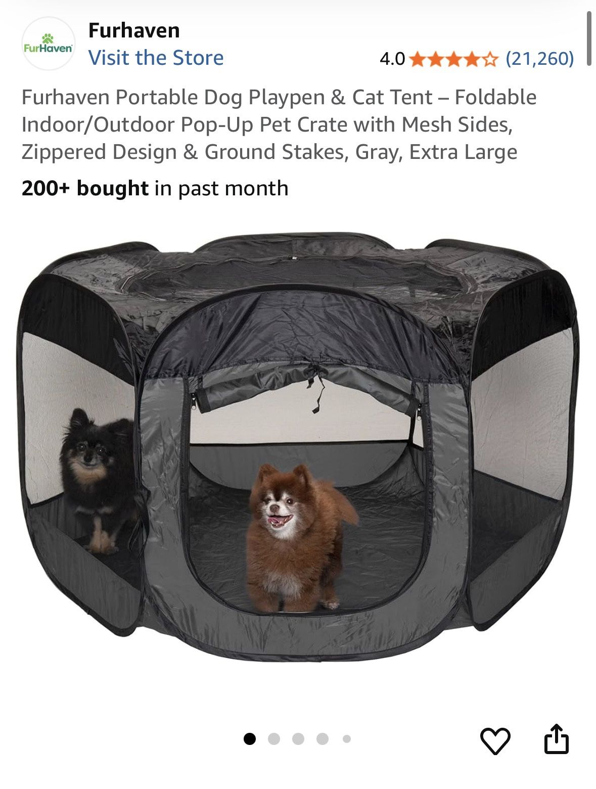 Mesh Puppy Playpen Tent XL