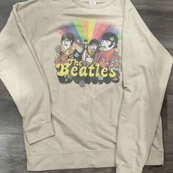 The Beatles Beige Sweatshirt Pull Over 60s St Peppers Lonely Hearts Club Band XL
