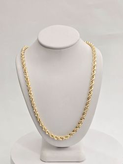 14k Real Gold Rope Chain 4.5mm 22 Inches