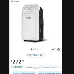 Portable Air Conditioner, 4-in-1 AC Unit with Cool, Heat, Dehumidifier & Fan, for Rooms up