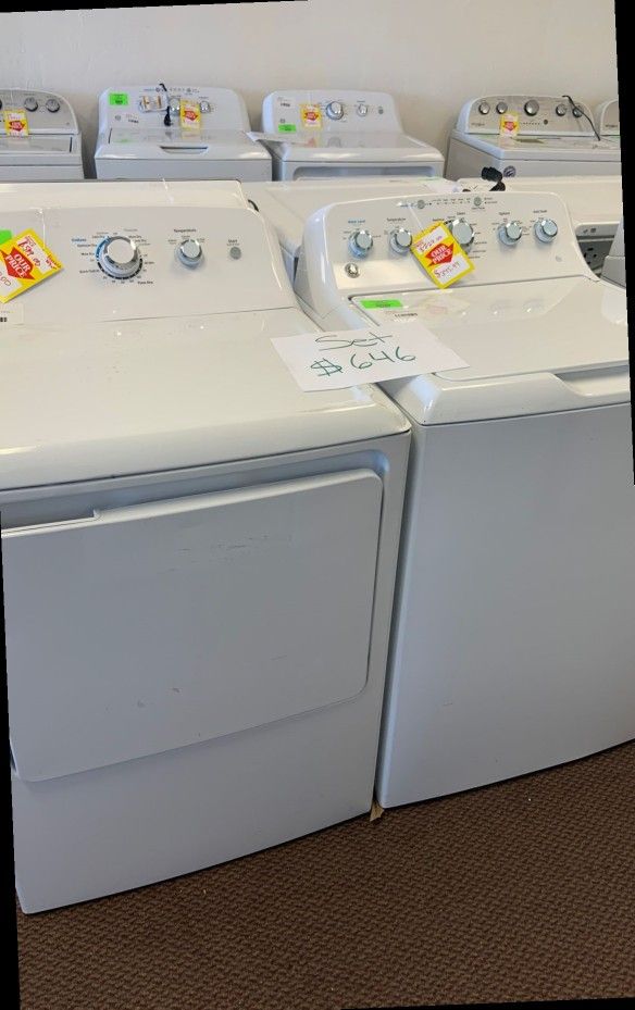 NEW GE WASHER AND DRYER GTD33EASKWW GTW465ASNWW 🌟 3IS
