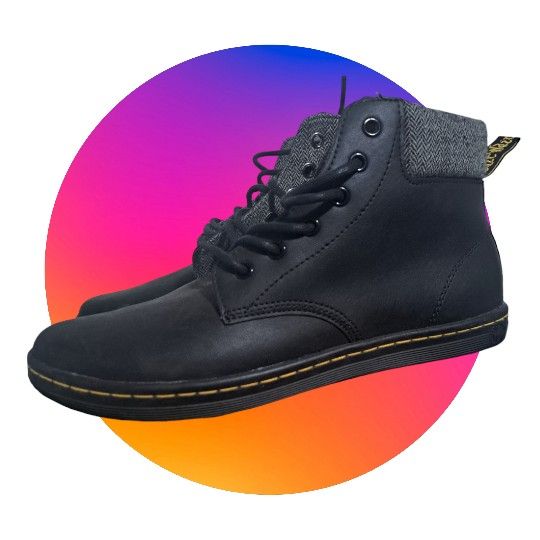 Doc Martens Maelly Black Canvas Lace Up Shoes • Women's 10