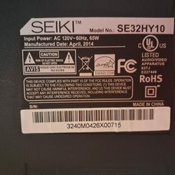 Seiki 32 In Tv W Remote