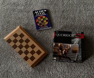 Board Game and Wooden Chess set
