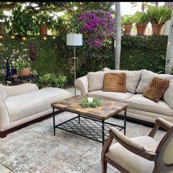 Sofa Set -  - Sofa , Chaise Sleeper , And Chair