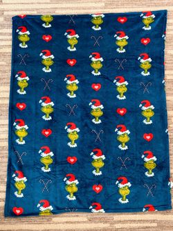 Grinch Christmas throw blanket