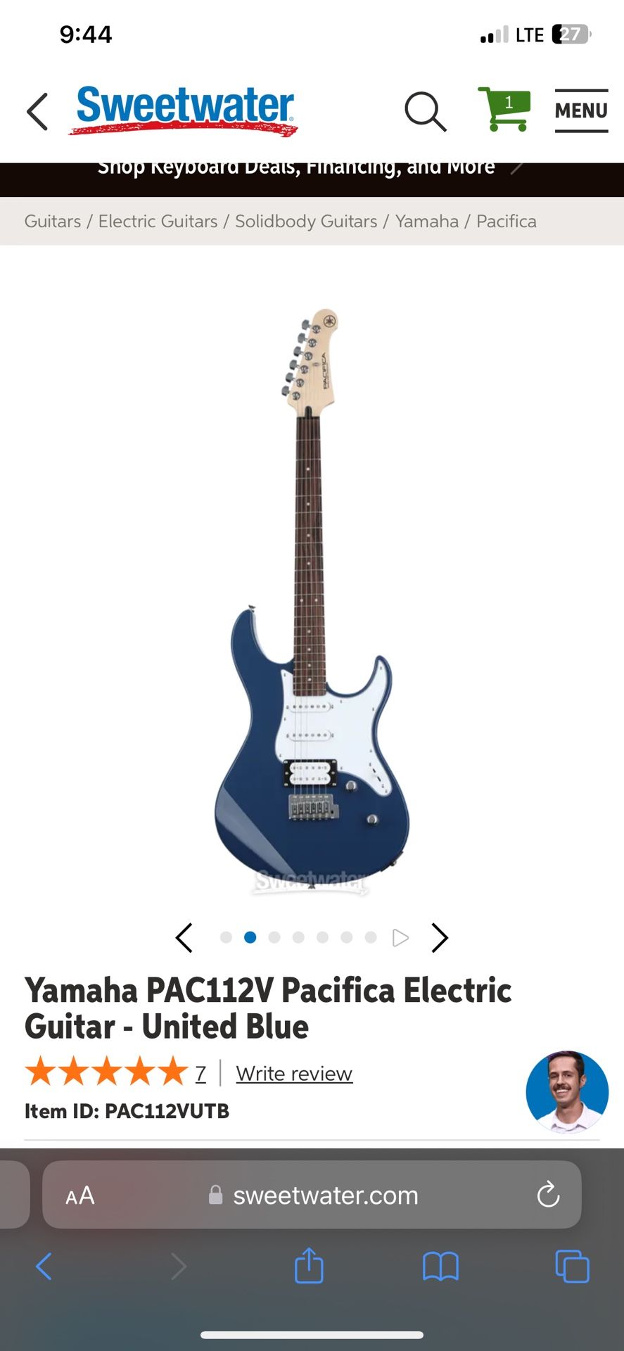 Yamaha Pac112v w Fender Mustang LT25