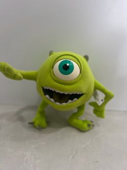 Disney Pixar Monsters Inc Mike Wazowski Plush Talking Toy Green Monster