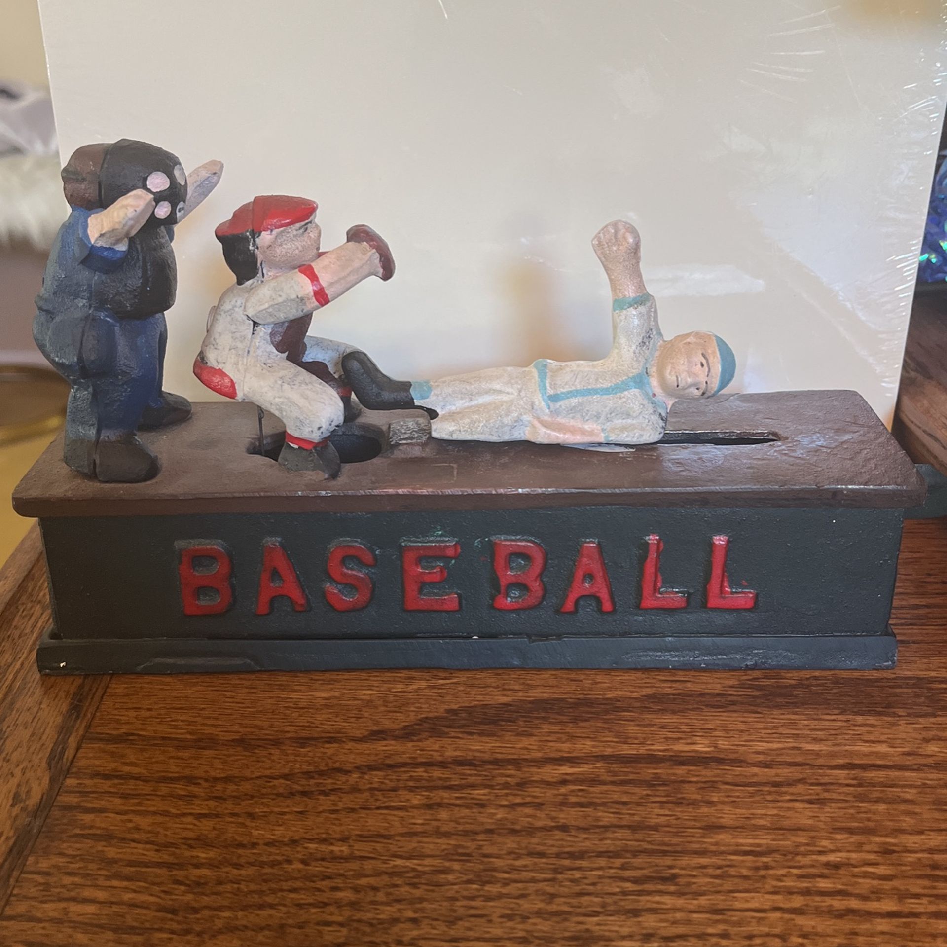 Cast Iron Mechanical Bank - Baseball