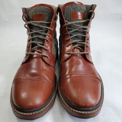 Ted Baker Ankle Boots Men's 13 M Ruulen Tan Multi Euro 46 Rubber Leather Soles