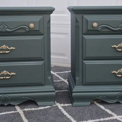 Matching Solid Wood Nightstands 