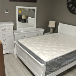 BEDROOM SET QUEEN KING FULL MIRROR DRESSER CHEST NIGHTSTAND AVAILABLE FOR $39 DOWN