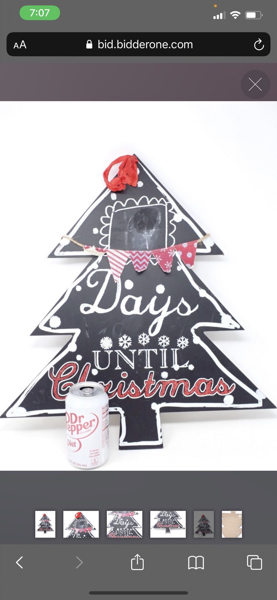 Days Till Christmas Chalk Board