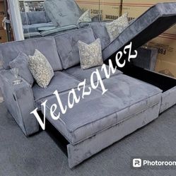 ✅️✅️Convertible Sectional W/ Cup Holder & W/ USB Port✅️