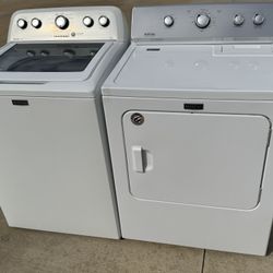 Silver panel Maytag washer and Maytag dryer electric  large load capacity working perfectly extra for delivery same day delivery and installation avai