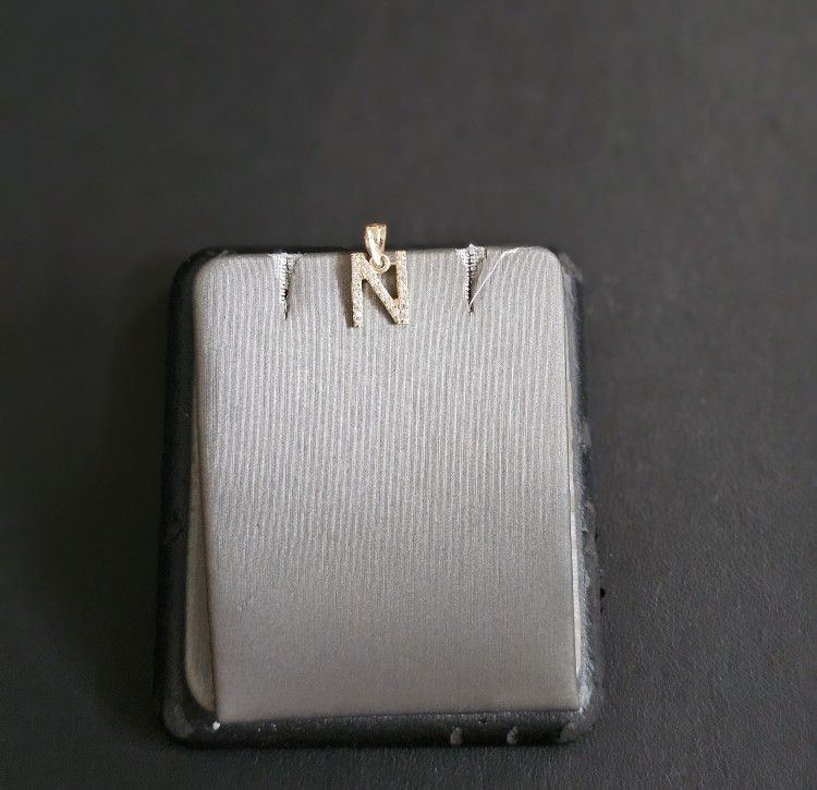 14k Gold Cz Pendant